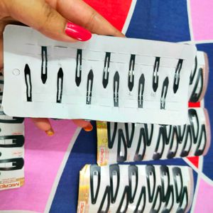 Tic tac Clips Black 12pcs + 12 pcs