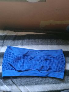 Blue Bandeau Bra