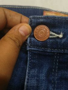 Women's Flared Blue Denim Jeans High waist