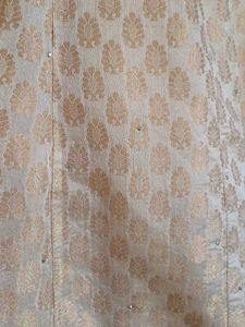 Elegant Cream Brocade Skirt