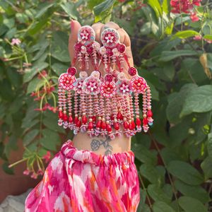 Statement Floral Beaded Earrings