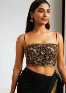 Embroidered  Blouse noodle strap