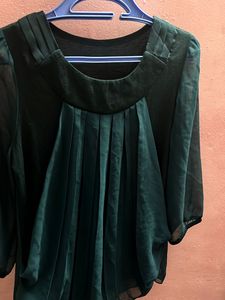 Chic Pleated Tunic Top