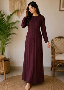 Elegant Maroon Maxi Dress