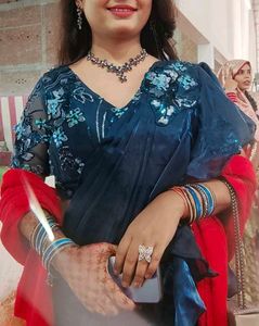 Exclusive Ruffled Ready to wear Saree with Blouse