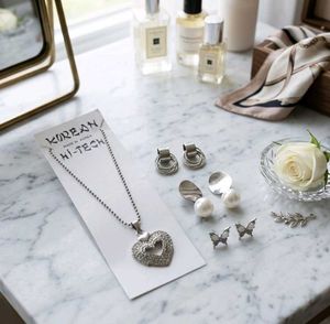 Heart Pendant Necklace & Earring Set