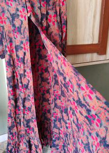 Floral Print Ethnic Gown jacket