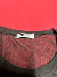 Black Sheer Mesh Top
