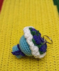 Handmade Crochet Flower Bouquet Keychain