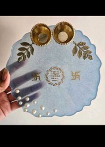 Resin Pooja Thalis 4,6,8 Inch Available