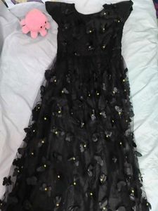 Elegant Black Embellished Gown