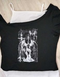 Trendy Black emo streetwear