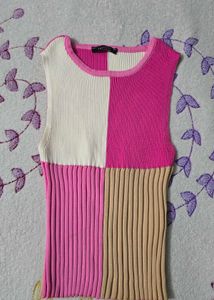 Color Block Ribbed Tank Top