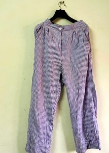 Cute checks lavender Gingham Crop Top &amp; Pants Set