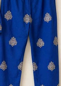 Vibrant Blue Embroidered Kurta Set