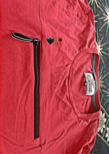 Men's Red Casual T-Shirt