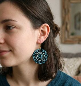 Bohemian Mandala Round Earrings
