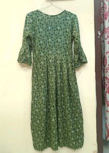 Green Polka Dot Midi Dress
