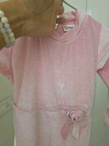 New Sparkly Pink Velvet Dress