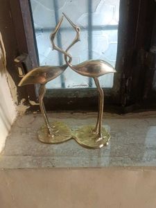 Vintage Brass Bird Sculptures