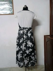 Floral Black &amp; White Dress