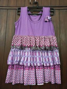 Madame Purple Boho Tiered Ruffle Tunic Top