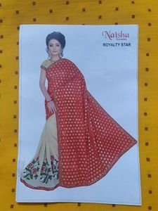 Beautiful New Saari Double Shade With Stitch Blouse