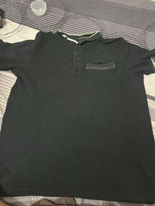 Black Short Sleeve Polo T-Shirt