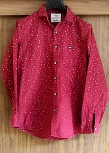 Urban Up Men's Printed Maroon Shirt