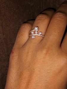 Pearl &amp; Crystal Accented Ring