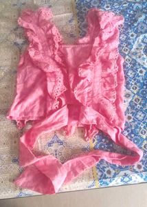 Baby Pink Ruffled Cute Top
