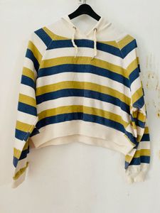Striped Cropped Hoodie