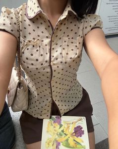 Pinterest Polka Dot Sheer Blouse