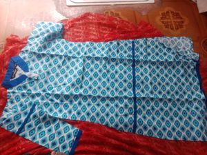 Blue Diamond Print Kurta