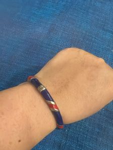 Vibrant Blue and Red Bracelet