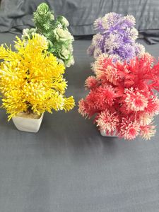 Set of 4 Colorful Artificial Plants