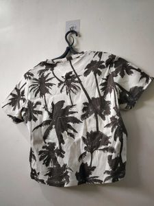 Trendy Palm Tree Print T-Shirt