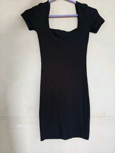 Chic Black Button-Up Mini Dress