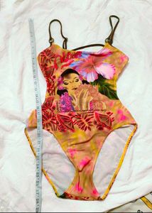 Abstract Print One Piece Swimsuit