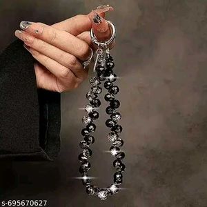 Sparkling Beaded Keychain Charm