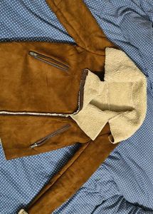 Brown Sherpa Lined Jacket (zara dupe)