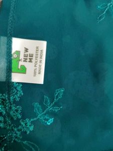 Teal Sequin Floral Halter Top