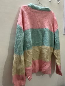 oversized stripped Knit Sweater - Cozy and Stylish