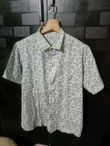 Off White Printed Shirt For Casual Wear