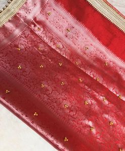 Most Viral ghungaroo Red Banarasi Silk Saree