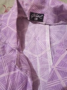 Men's Purple Geometric Print Shirt