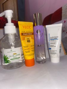 Perfume, Aloevera gel,Sunscreen Combo