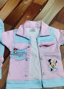 beautiful Pink and sky blue shirt pant for kids