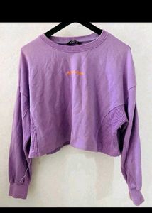 Lilac Cropped Sweatshirt