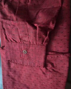 Men's Maroon Ethnic Kurta/Shirt